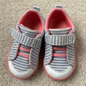 Girls See Kai Run sneakers blue pink size 6. Velcro straps